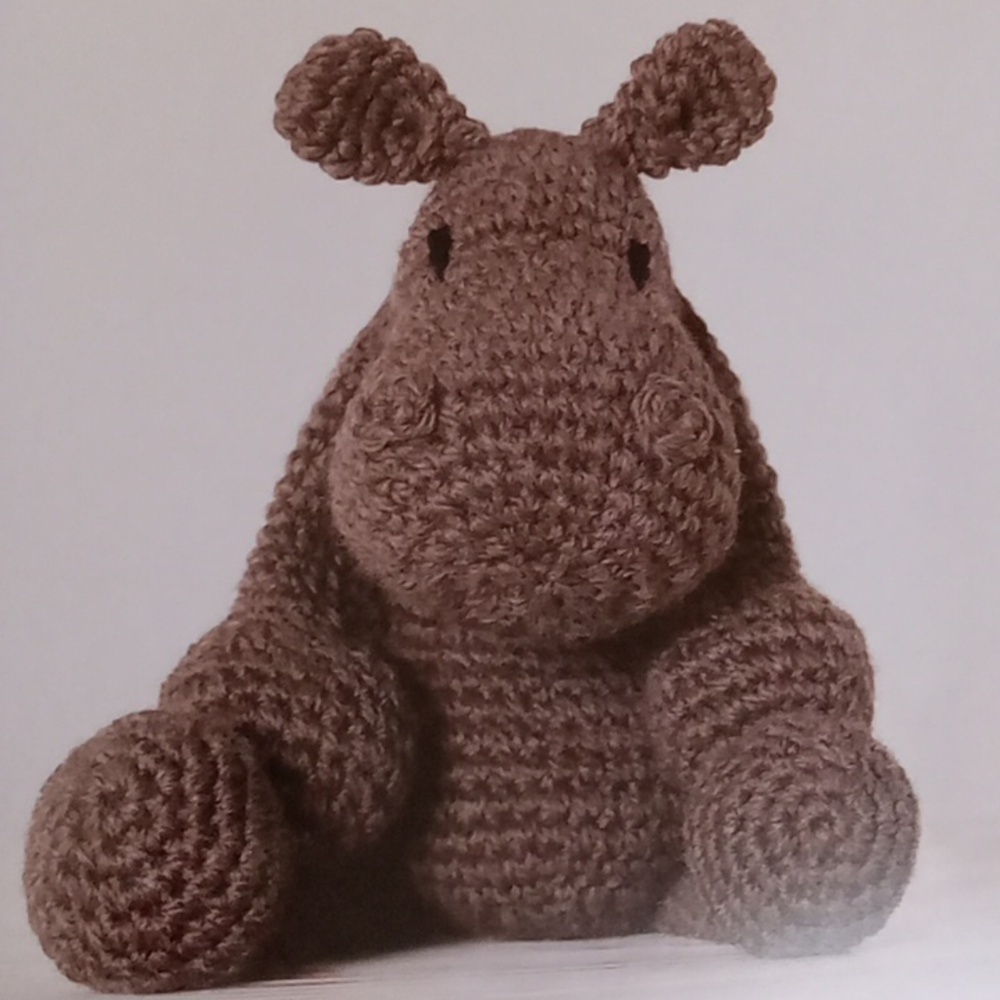 Customize crochet stuffed hippo